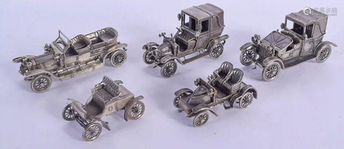 A LOVELY SET OF CONTINENTAL SILVER MODELS OF C…