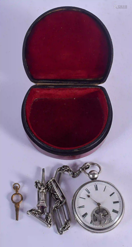 A VERY RARE ANTIQUE SILVER AUTOMATON EROTIC POCKET