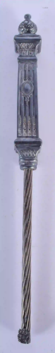 A SILVER JUDAIC TORAH POINTER. 102 grams. 34 cm long.