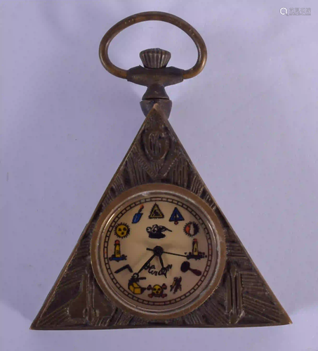 A CONTEMPORARY MASONIC POCKET WATCH. 5 cm wide.