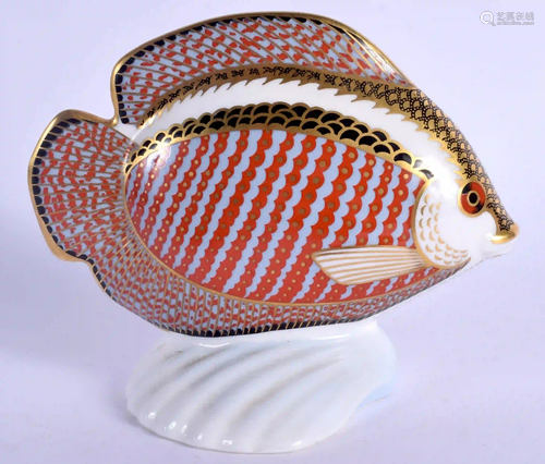 Royal Crown Derby paperweight Gourami. 14cm wide.