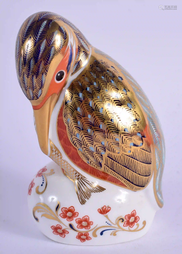 Royal Crown Derby paperweight Kingfisher. 11cm high.