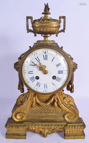 A LARGE 19TH CENTURY FRENCH BRONZE MANTEL CLOCK …