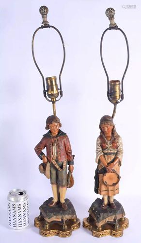 A PAIR OF 19TH CENTURY AUSTRIAN TERRACOTTA FIGURES