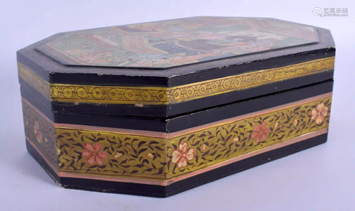 A 19TH CENTURY MIDDLE EASTERN PERSIAN QAJAR LACQUER …