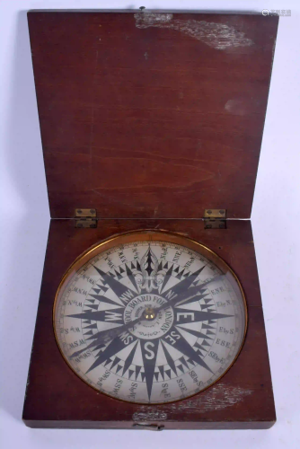 A W W HOOPER OF LONDON SCHOOL BOARD COMPASS. 18 cm