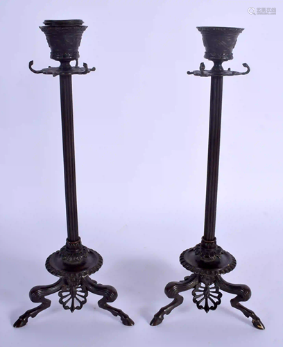 A PAIR OF 19TH CENTURY EUROPEAN GRAND TOUR BRONZE