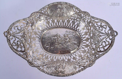 A LARGE 19TH CENTURY CONTINENTAL SILVER OPENWORK B…