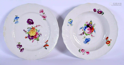 TWO 18TH CENTURY CONTINENTAL PORCELAIN PLATES p…