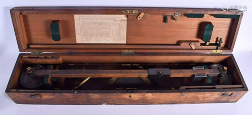 A BOXED W F STANLEY & CO OF GLASGOW CASED INSTRUMENT.