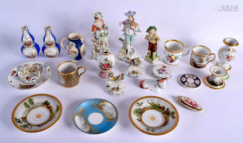 18th and 19th c. Continental porcelain 20+ pieces