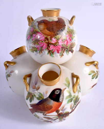 LATE 19TH C. ROYAL WORCESTER SET OF FOUR CONNEC…