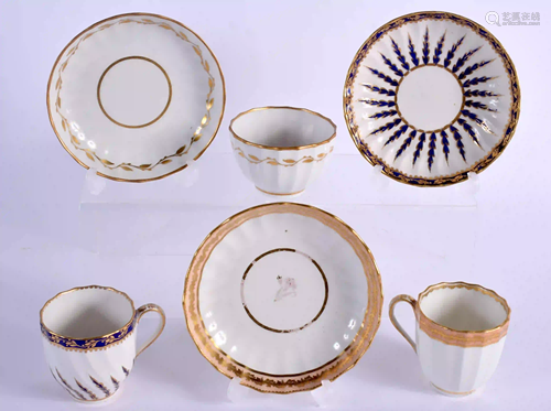 18th c. Derby coffee cup and saucer acanthus moulded