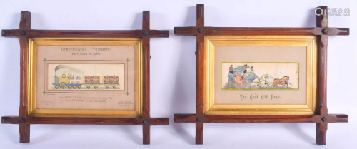 TWO 19TH CENTURY OAK FRAMED THOMAS STEVENS