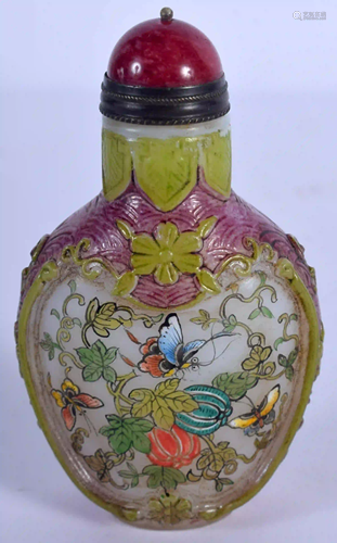 A CHINESE PEKING GLASS ENAMELLED SNUFF BOTTLE Late