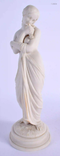 A LATE 19TH CENTURY PARIAN WARE FIGURE OF A FEMALE
