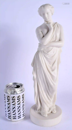 A LATE 19TH CENTURY PARIAN WARE FIGURE OF A CLASSICAL