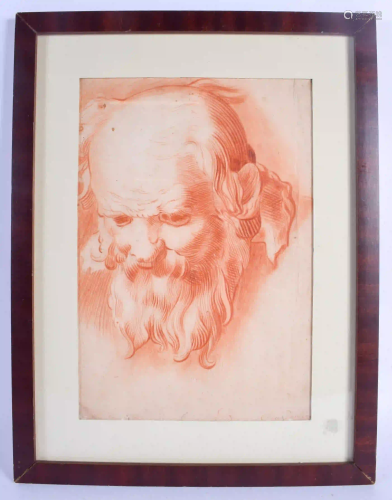 Continental School (19th Century) Sketch, Elderly Male.