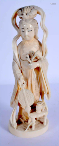 A 19TH CENTURY JAPANESE MEIJI PERIOD CARVED BONE