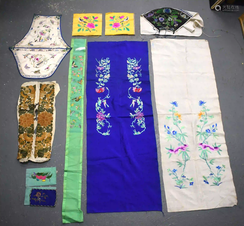 ASSORTED CHINESE & JAPANESE SILKS. (qty)