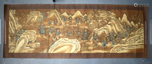 A LARGE 18TH CENTURY CHINESE PAINTED SCROLL Qing,