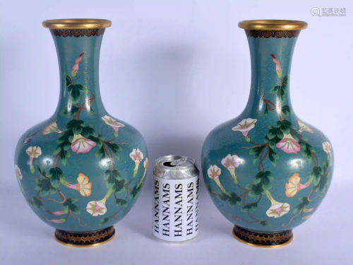 A LARGE PAIR OF EARLY 20TH CENTURY CHINESE CLOISONNE