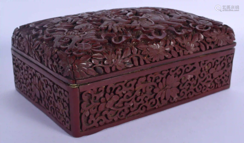 A RARE 19TH CENTURY CHINESE CARVED CINNABAR LACQ…