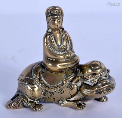 A 17TH/18TH CENTURY CHINESE BRONZE FIGURAL SCROLL