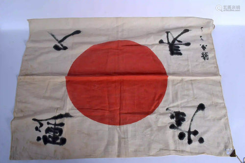 A JAPANESE WWII FLAG. 84 cm x 72 cm.