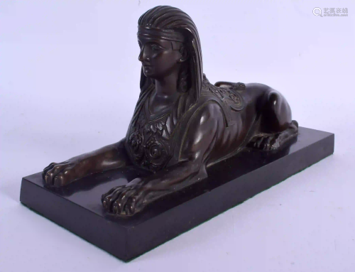 A 19TH CENTURY EGYPTIAN REVIVAL FRENCH BRONZE GRAND