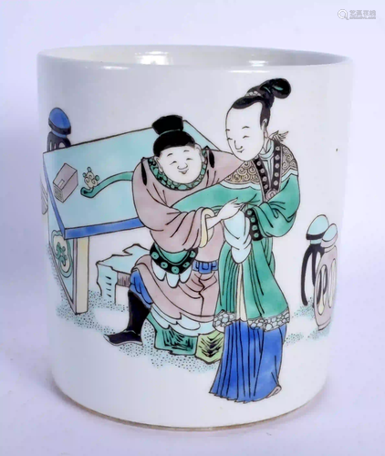 A RARE 19TH CENTURY CHINESE FAMILLE VERTE PORCELAIN