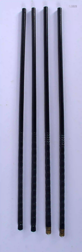 TWO PAIRS OF EARLY 20TH CENTURY CHINESE CHOP STICKS. 29