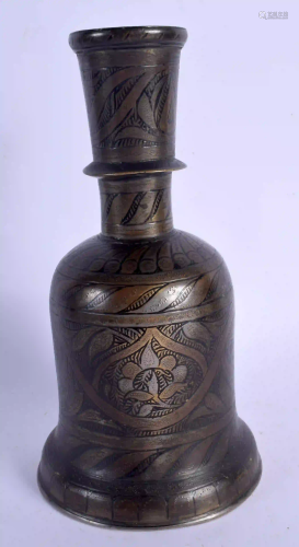 A 19TH CENTURY MIDDLE EASTERN BRONZE HOOKAH PIPE BASE