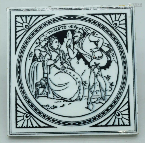 A Minton Tile in the style of Moyr Smith Shakespeare