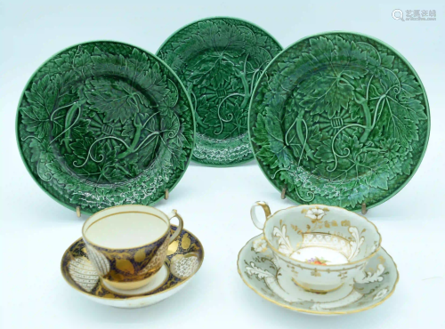 Miscellaneous porcelain Wedgwood green lustre glazed