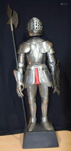A Half size decorative suit of armour 118 x 43 cm.