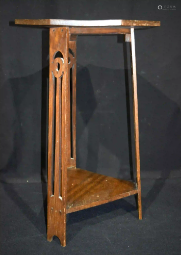 A small wooden secessionist movement table 67 x 42cm.