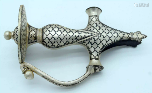 Islamic metal Dagger handle 19cm.