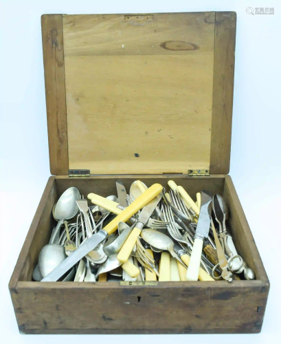 Collection of Flat ware and plated items.