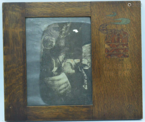 A framed Gum Bichromate by CA Phipps entitled faces in