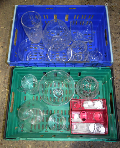 A large collection of lead crystal glass articles