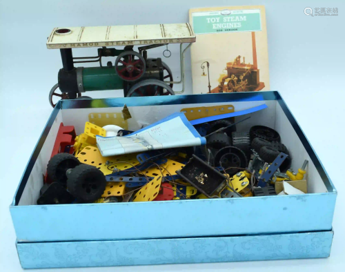A vintage Meccano collection and a working model steam