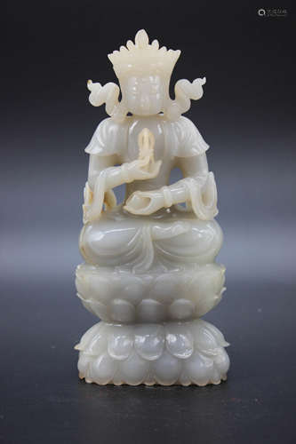 A Jade Guanyin Statue