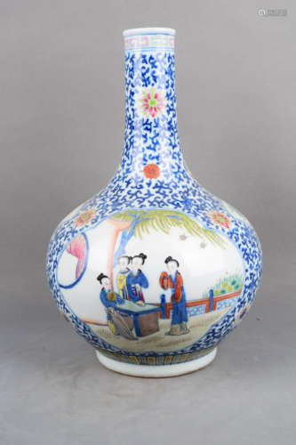 A Famille Rose Figure Porcelain Tianqiuping