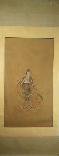 A Chinese Figure Painting, Ding Guanpeng Mark