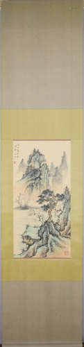 A Chinese Landscape Painting, Zhang Boju Mark