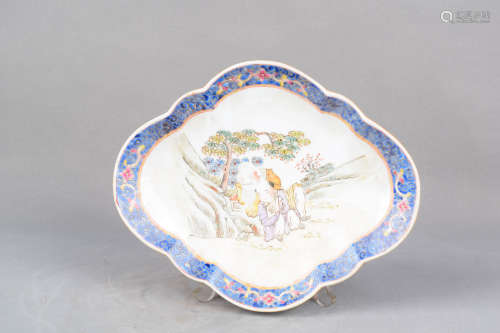 A Multicolored Figure Porcelain Plate
