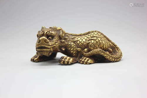 A Gilding Copper Beast Ornament