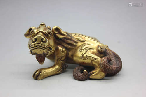 A Gilding Copper Beast Ornament