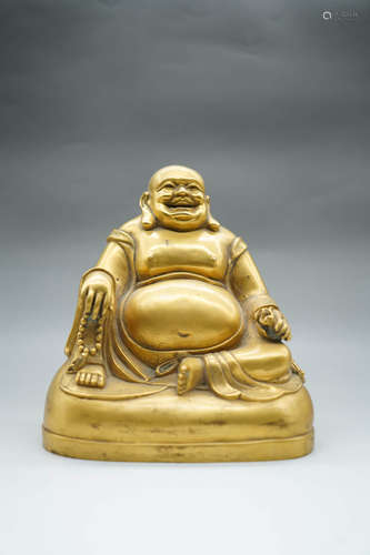 A Gilding Copper Sitting Maitreya Statue